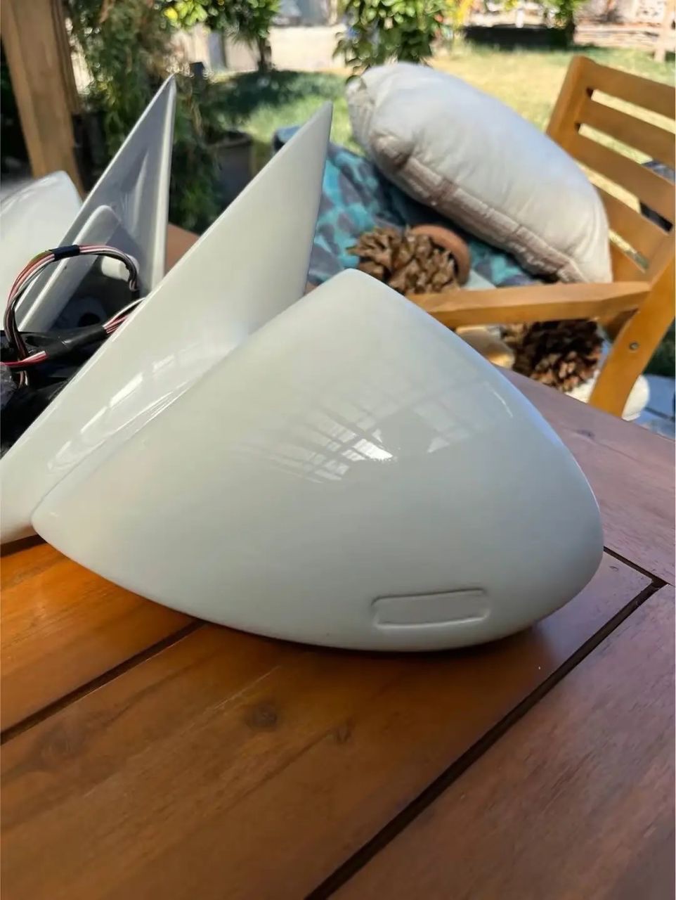 AC Schnitzer Style Mirrors – BMW E46 Sedan/Touring – Alpine White (AW) - Image 2