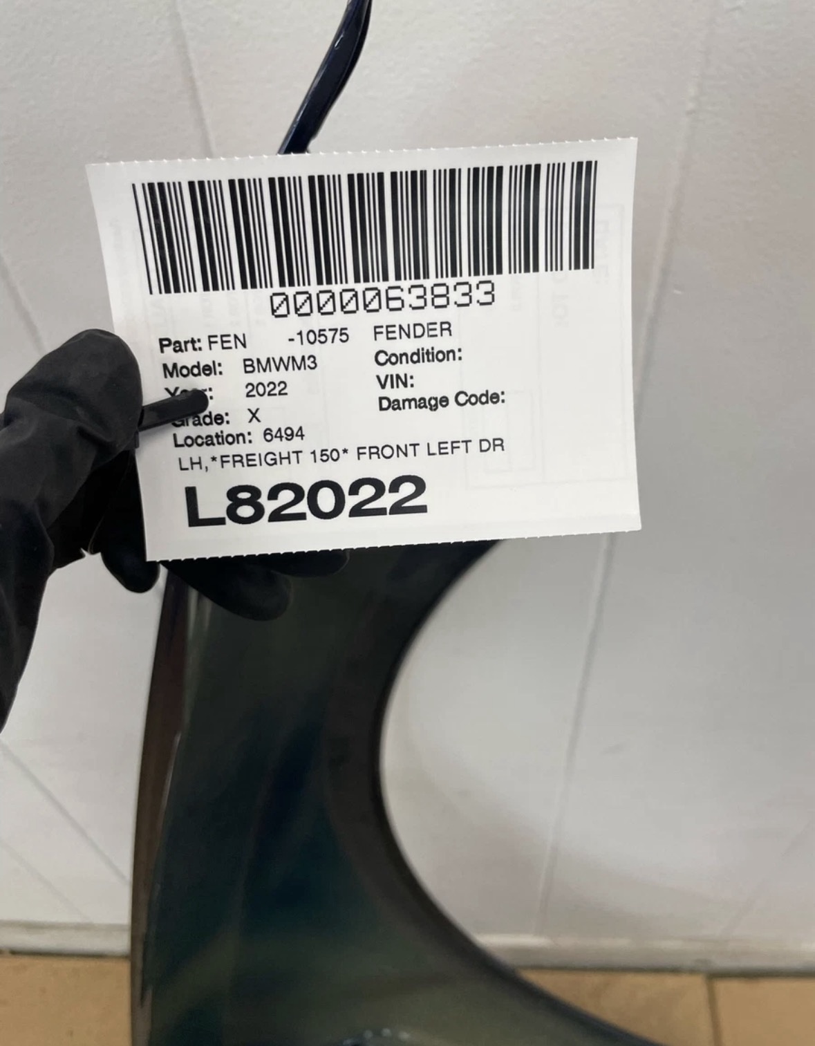 2021-2025 BMW M3 COMP G80 FRONT LEFT SIDE FENDER PANEL TANZANITE BLUE II ME C3Z - Image 6